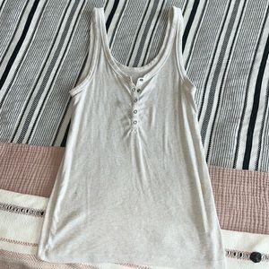Aerie Real Soft Cream Button Tank Top
